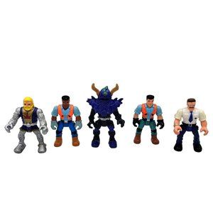 Fisher Price Imaginext 5 Figures 2.25 In Construction Workers Knight King Brave